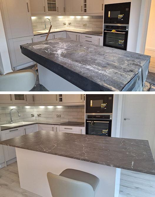 Kuchnia przed remontem i po sprzątaniu